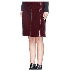 NEW! Rag & Bone Red Vail Coated Wool Blend Skirt Size 0 MSRP $425.00 CITY MODERN